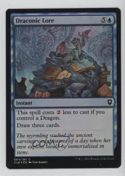 Draconic Lore Foil Magic: Commander Legends: Battle for Baldur's Gate CLB #064 - Image 1
