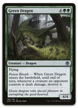 Green Dragon #186 (NM) Forgotten Realms AFR Magic MTG - Image 1