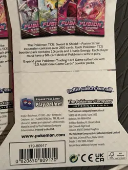 Pokemon TCG Fusion Strike Sleeved Booster Pack Lot of 6 - Image 3