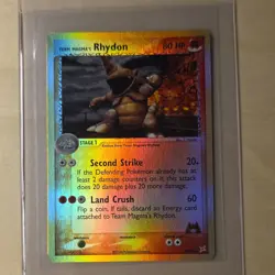Pokemon Team Magma's Rhydon Team Magma vs Team Aqua Reverse Holo Rare 22/95 200. - Image 1