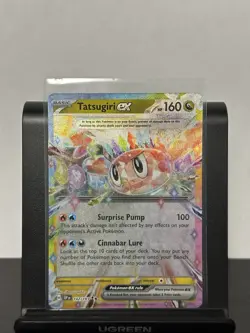 Pokemon Surging Sparks Tatsugiri EX 142/191 Holo Double Rare NM - Image 1