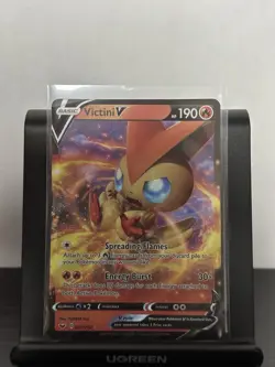 Pokemon Sword & Shield Base Set Victini 025/202 Ultra Rare Holo NM - Image 1