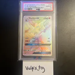 Pokemon Sun And Moon Celestial Storm Blaziken GX Secret Rare 170/168 PSA 10 - Image 3