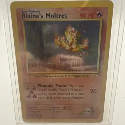 Pokemon TCG Blaine's Moltres 1/132 Gym Heroes Unlimited DMG - Image 1