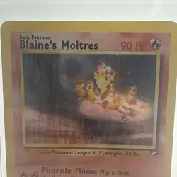 Pokemon TCG Blaine's Moltres 1/132 Gym Heroes Unlimited DMG - Image 5