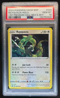 2024 Pokemon SWSH Rayquaza Holo Premium Collection Sea & Sky #029 PSA 10 - Image 1