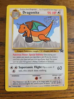 Pokemon Wotc Black Star Promo # 5 Movie Promo DRAGONITE **not played** - Image 1