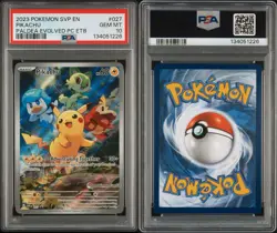 PSA 10 Pikachu 2023 Pokemon Paldea Evolved Pokemon Center PC ETB PROMO SVP #027 - Image 1