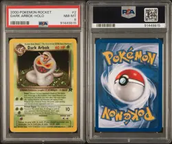 2000 Pokemon Rocket - Dark Arbok Holo #2/82 PSA 8 - Image 3