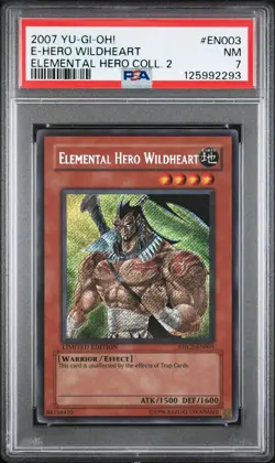 2007 YU-GI-OH! ELEMENTAL HERO COLL 2 #EN003 ELEMENTAL HERO WILDHEART PSA 7 - Image 1