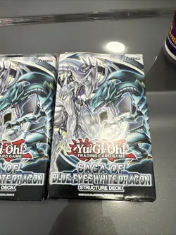 YuGiOh x3 Structure Deck: Saga of Blue-Eyes White Dragon Unlimited NEW Set Seal - Image 4