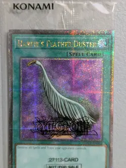 Yu-Gi-Oh! Harpie's Feather Duster EDC1-EN001 Quarter Century Secret Rare -Sealed - Image 3