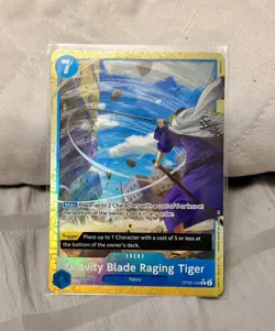 One Piece Gravity Blade Raging Tiger Alt Art OP06-058 The Best 2 Parallel - Image 1