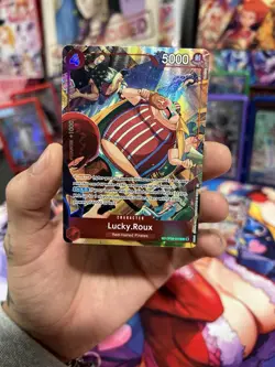 One Piece a Fist of Divine Speed Lucky.Roux Treasure Rare English OP09-015 NM - Image 1