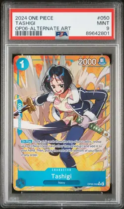 One Piece Wings Of The Captain ENGLISH Tashigi Alt Art #050 *MINT PSA 9* - Image 1
