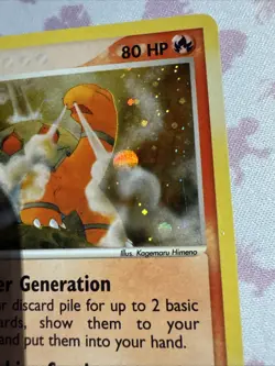 Pokemon Card Torkoal 12/97 EX Dragon E Series Holo Swirl Rare Near Mint - Image 2