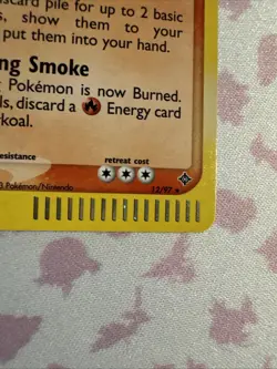 Pokemon Card Torkoal 12/97 EX Dragon E Series Holo Swirl Rare Near Mint - Image 5