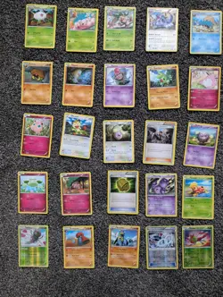 Pokemon TCG Lot of 91 Cards 2007-2016 | 2 Rare Holo, 5 Rare, 7 Holo UC/Common - Image 1