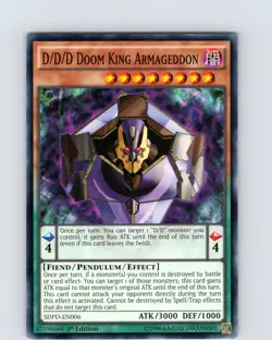 Yu-Gi-Oh TCG D/D/D Doom King Armageddon SDPD-EN006 1st Edition Common Card NM - Image 1