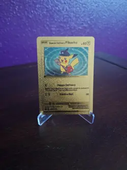 Pokemon Pikachu Special Delivery Gold Foil Promo Card - NM #SWSH074 - Image 1