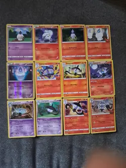 Pokemon TCG Litwick, Lampent And Chandelure 12 Card Lot - Image 1
