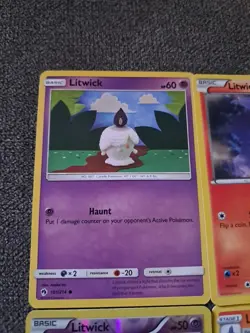 Pokemon TCG Litwick, Lampent And Chandelure 12 Card Lot - Image 2
