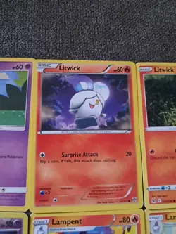 Pokemon TCG Litwick, Lampent And Chandelure 12 Card Lot - Image 3