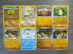 Sandshrew Sandslash Pokemon Card Collection Lot Of 8 With Reverse Holo - Image 1