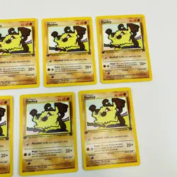 Mankey 61/82 1st Edition Team Rocket Non-Holo Pokemon Card Near Mint QTY (7) - Image 3