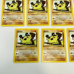 Mankey 61/82 1st Edition Team Rocket Non-Holo Pokemon Card Near Mint QTY (7) - Image 4