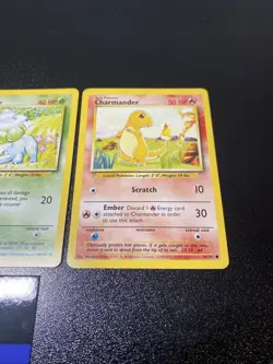 Charmander Squirtle Bulbasaur - Base Set Starters Pokemon Card Lot Of 3 - Image 4