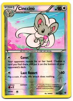 Cinccino 88/124 - Fates Collide Uncommon Pokemon TCG Reverse Holo - LP Card - Image 1