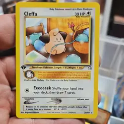 Pokemon Neo Genesis Cleffa Rare 1st Edition Card 20/111 English 2000 Regular - Image 1