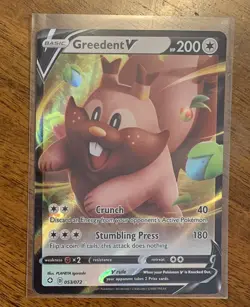 POKEMON CARD TCG - SHINING FATES - GREEDENT V 053/072 - ULTRA RARE - Image 1
