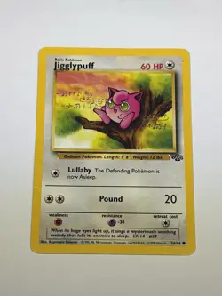 Vintage Pokemon Card TCG Jigglypuff 54/64 Jungle TCG Regular WoTC Common LP/MP - Image 1