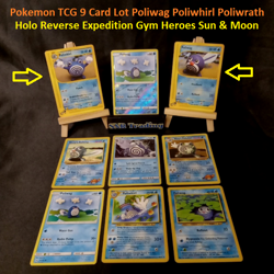 Pokemon TCG 9 Card Lot Poliwag Poliwhirl Poliwrath Holo Reverse Expedition Gym - Image 1