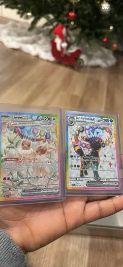 Eevee EX and Umbreon Ex Prismatic Evolution Pokemon Cards - Image 1