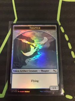 MTG Magic The Gathering Thopter Token Foil UST Double Sided - Image 1