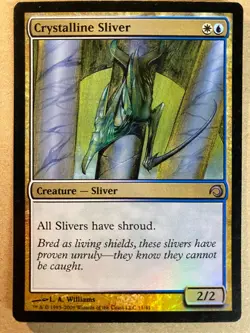 MTG 1x FOIL Crystalline Sliver Premium Deck Series Magic the Gathering x1 LP - Image 1