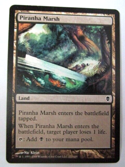 MTG Piranha Marsh Zendikar Light Play!! - Image 1