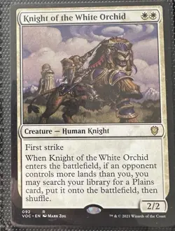 Knight of the White Orchid Commander Mtg Magic The Gathering NM - Image 1