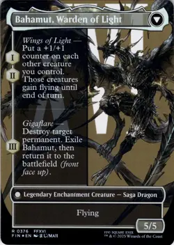 Dion, Bahamut's Dominant FOIL BORDERLESS Final Fantasy Magic MTG NM - Image 2