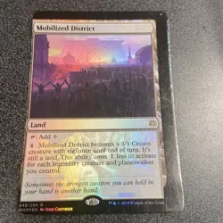Mobilized District MTG War of the Spark NFC Foil Miscut/Misprint - Image 1