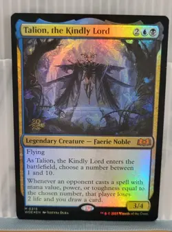 Mtg TALION, THE KINDLY LORD FOIL PRERELEASE NM WOE 0215 -Argo- - Image 1