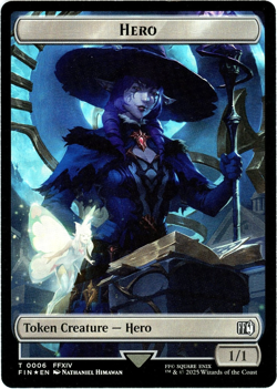 Hero (0006) / Bird (0016) Double-Sided Token (Foil) - Final Fantasy - MTG - Image 1