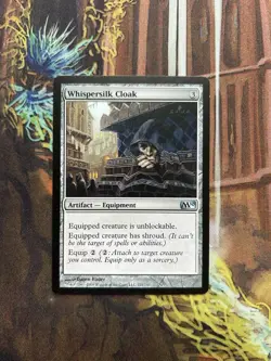 MTG Whispersilk Cloak Magic 2010 NM English - Image 1