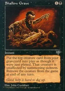 1x Shallow Grave Moderate Play MTG Magic - Kid Icarus - - Image 1