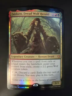 Faldorn, Dread Wolf Herald NM FOIL Commander Legends: Battle Baldur's Gate MTG - Image 1