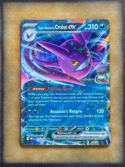 Pokemon Team Rocket's Crobat ex 122/182 SV10 Destined Rivals Double Rare Holo NM - Image 1