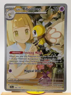 Pokemon TCG Lillie's Ribombee 164/159 Illustration Rare Holo - JA80 - Image 1